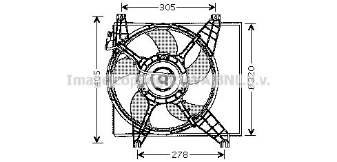 AVA QUALITY COOLING Вентилятор, охлаждение двигателя HY7504